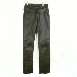 Comptoir Des Cotonniers Paris Black Wax Wash Straight  Leg Pants